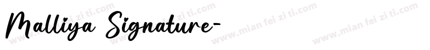 Malliya Signature字体转换